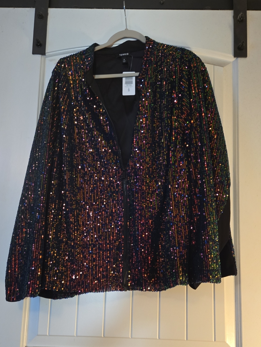 torrid Black Multicolor Sequin Jacket